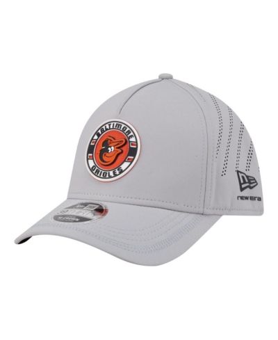 Мужская кепка New Era Gray Baltimore Orioles Patch 39THIRTY A-Frame M-Crown Perforated Flex Hat