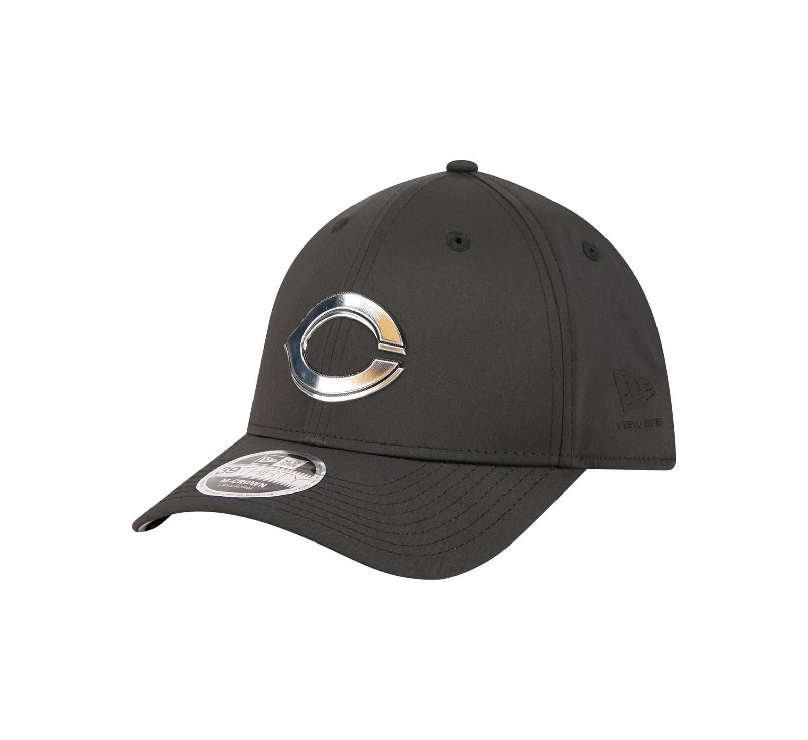 New Era Мужская кепка Cincinnati Reds Black Metallic 39THIRTY M-Crown Flex