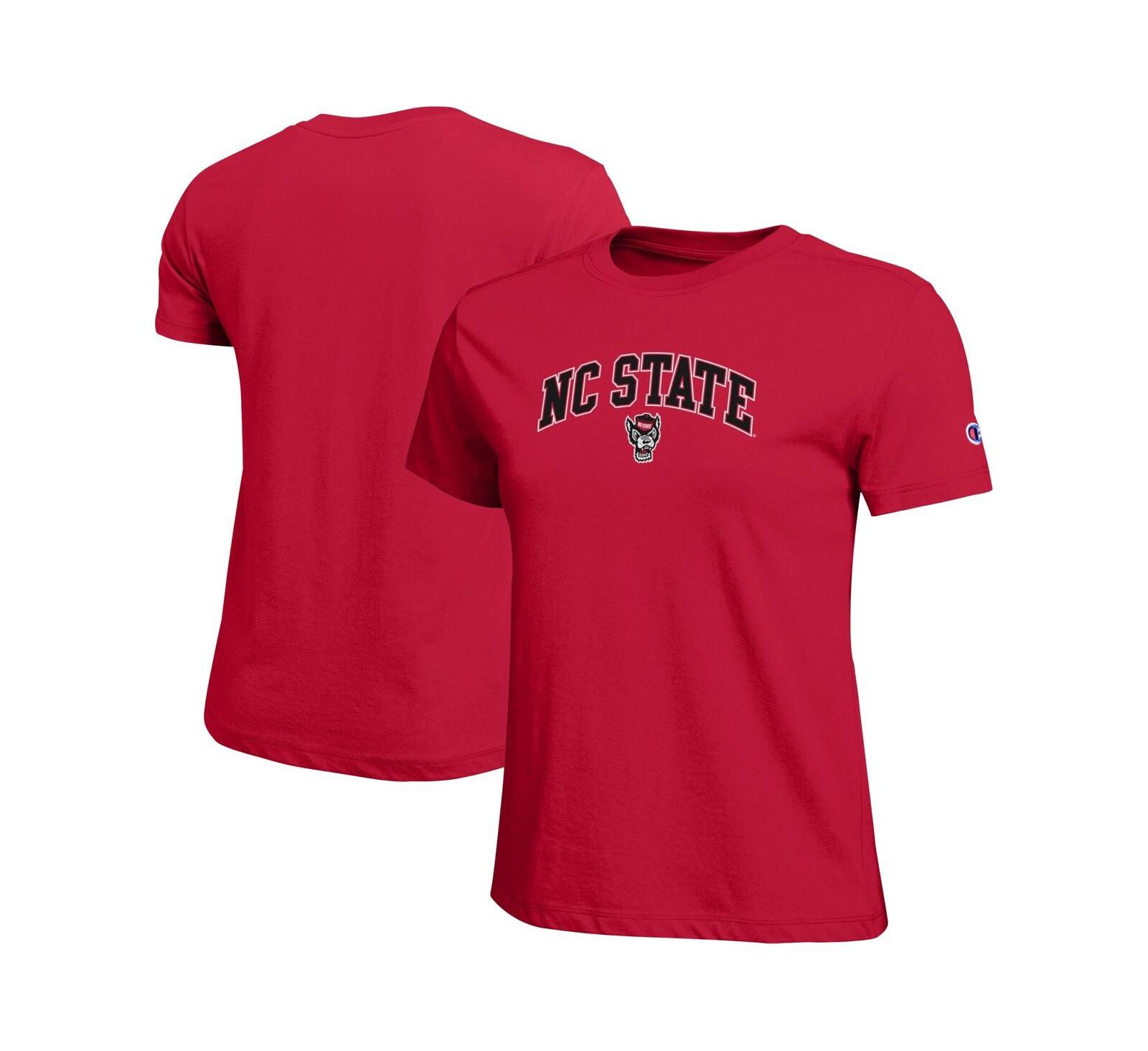 Champion Women's Red NC State Wolfpack Arched Over Logo T-Shirt