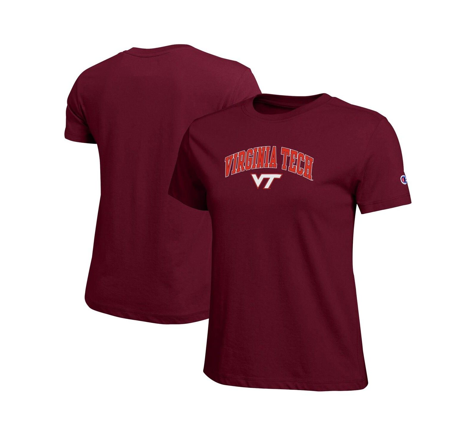 Женская футболка Champion Maroon Virginia Tech Hokies с логотипом