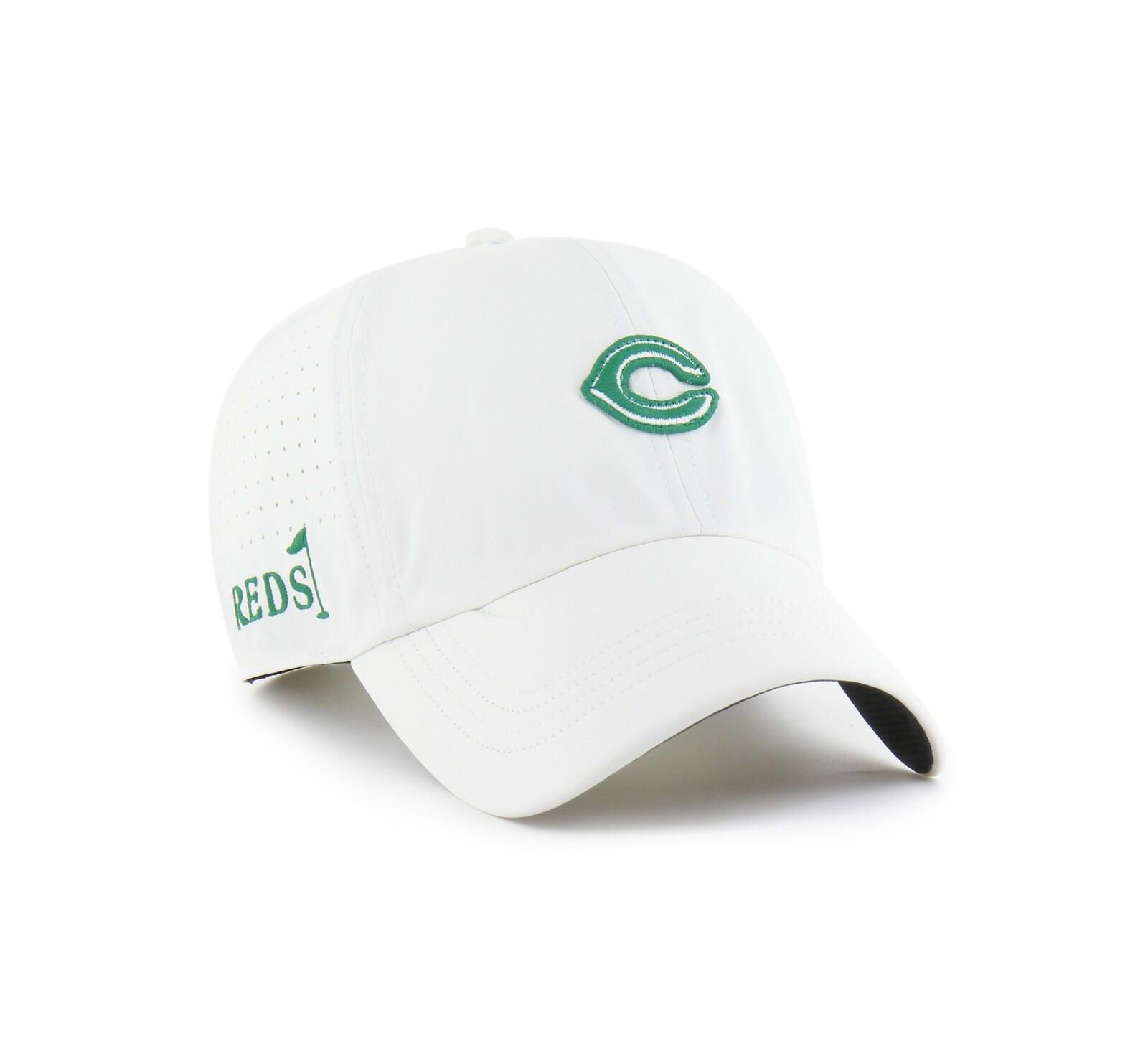 Мужская кепка '47 Brand White Cincinnati Reds Elevated Greens Clean Up регулируемая