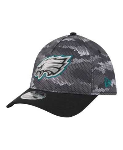 Мужская кепка New Era Black Philadelphia Eagles Camo A-Frame 39THIRTY Flex
