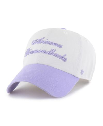 Женская регулируемая кепка '47 Brand Arizona Diamondbacks Gelato Two-Tone, белая/фиолетовая