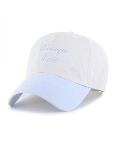 Женская регулируемая кепка '47 Brand Chicago Cubs Gelato Two-Tone White/Light Blue