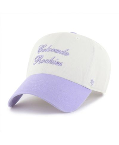 '47 Brand Женская регулируемая кепка Colorado Rockies Gelato Two-Tone White/Purple