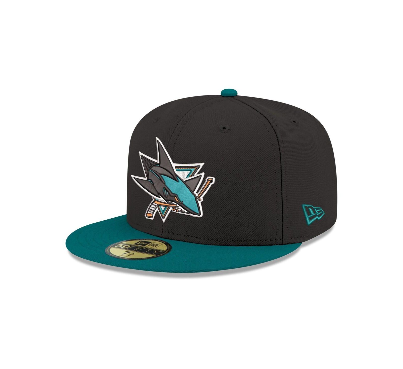 New Era Men's Black San Jose Sharks Core Logo Two-Tone 59FIFTY Fitted Hat