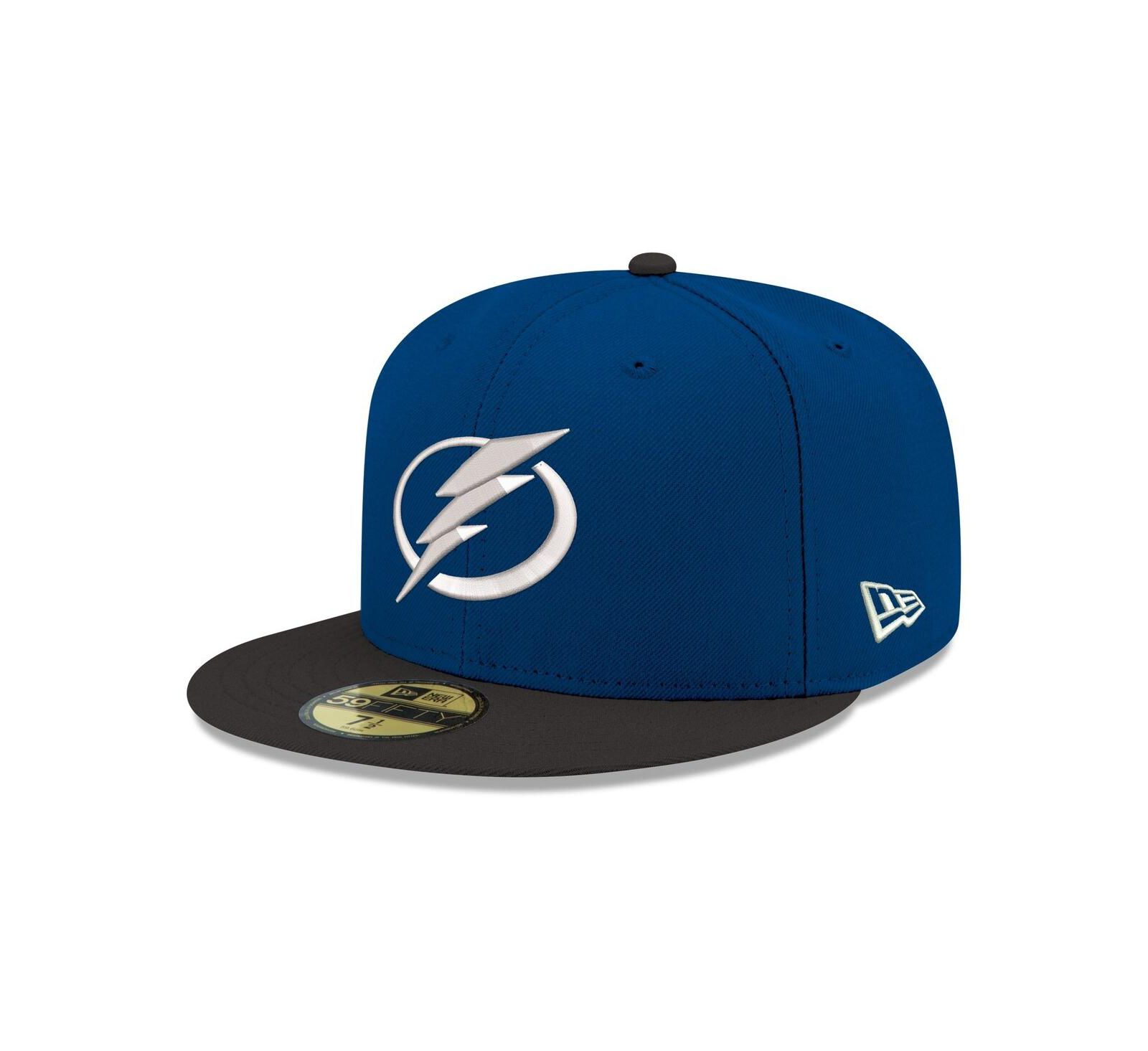 New Era Мужская кепка 59FIFTY fitted Tampa Bay Lightning Blue с логотипом Core
