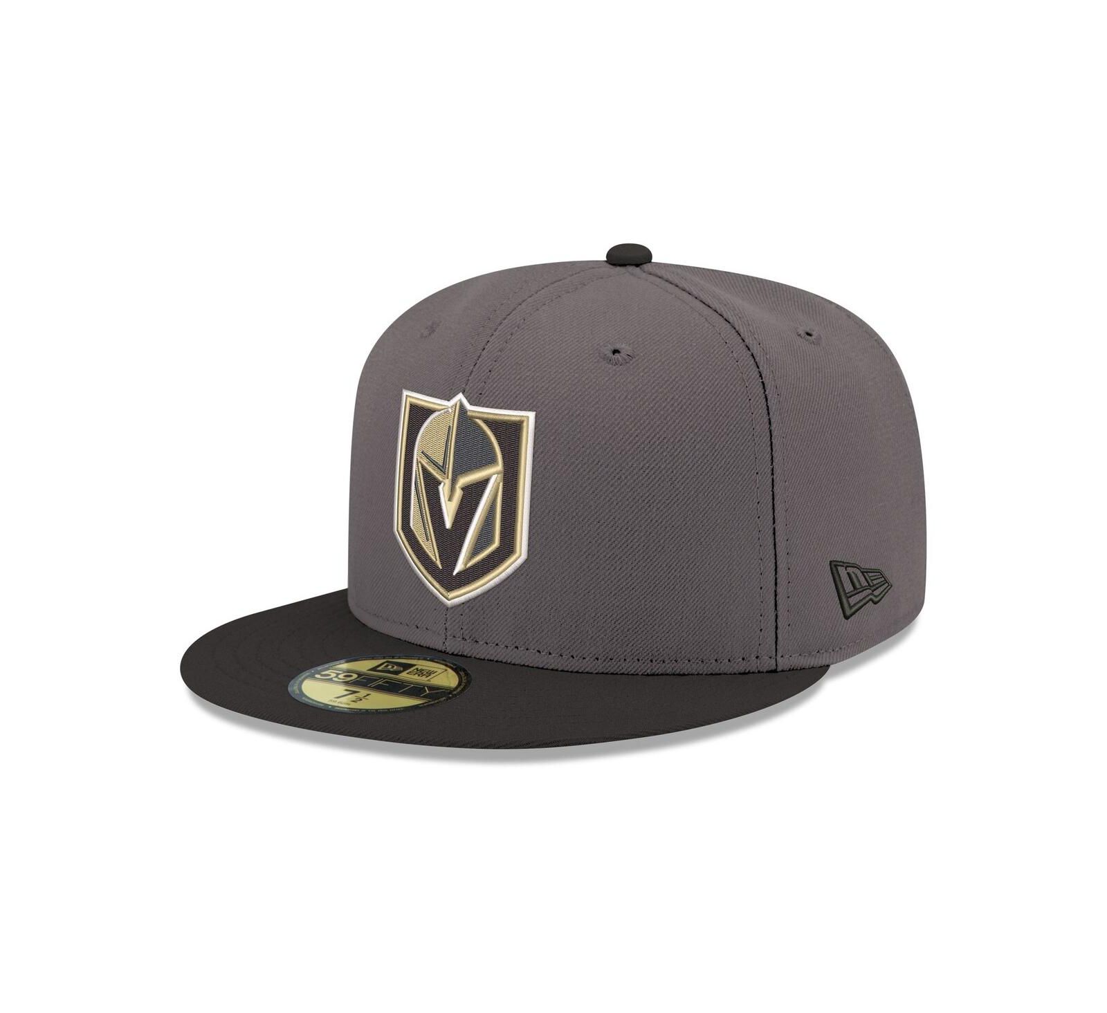 New Era Мужская серая кепка Vegas Golden Knights Core Logo Two-Tone 59FIFTY