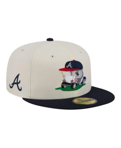 кепка New Era 59FIFTY fitted Atlanta Braves Bullpen Cart для мужчин, цвет Cream/Navy