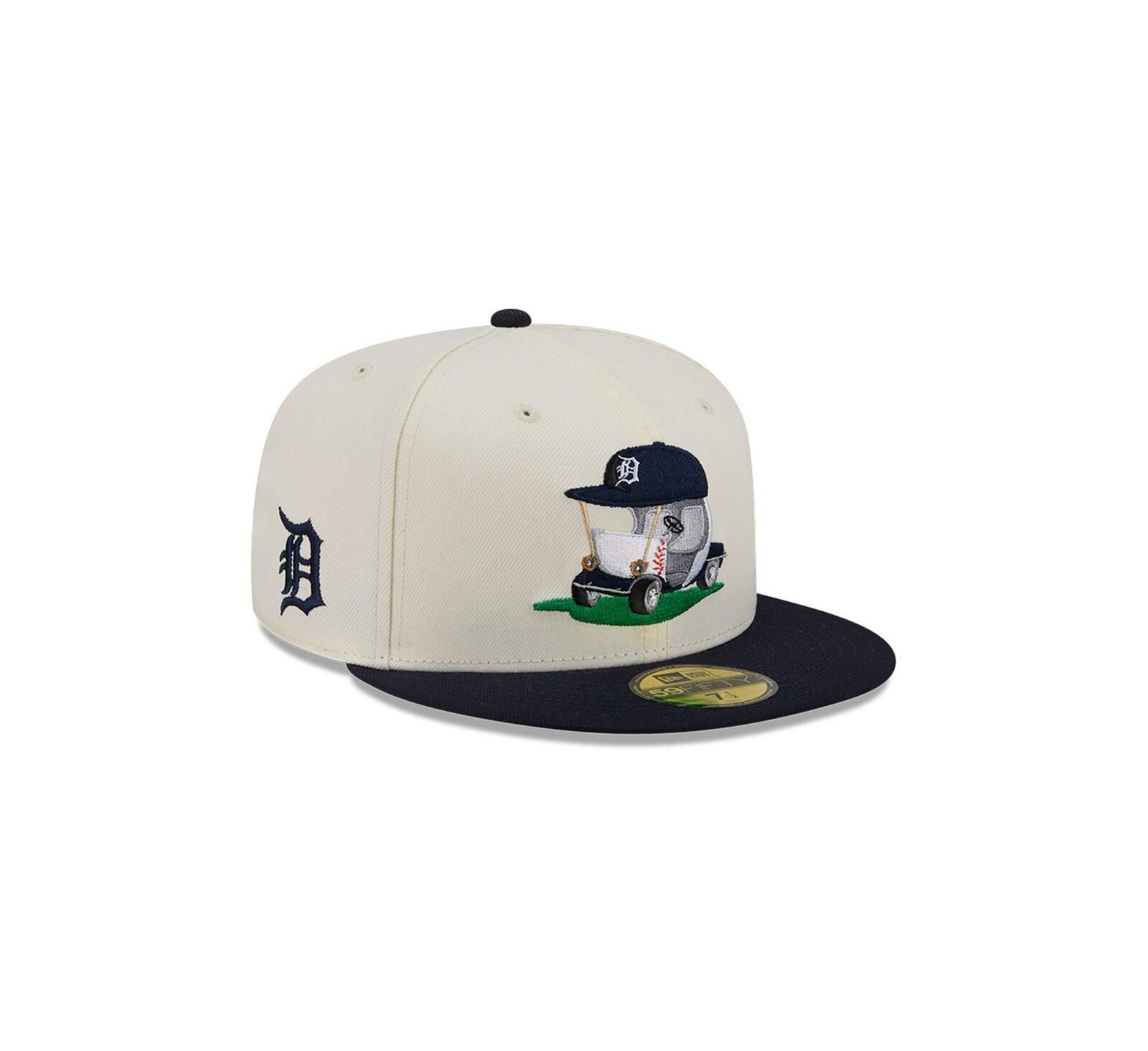 Мужская кепка New Era Detroit Tigers Bullpen Cart 59FIFTY Fitted Cream/Navy