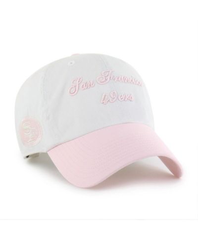 Женская кепка '47 Brand White San Francisco 49ers Gelato Two-Tone Clean Up Adjustable