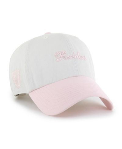 Женская бейсболка '47 Brand White Las Vegas Raiders Gelato Two-Tone Clean Up Adjustable Hat