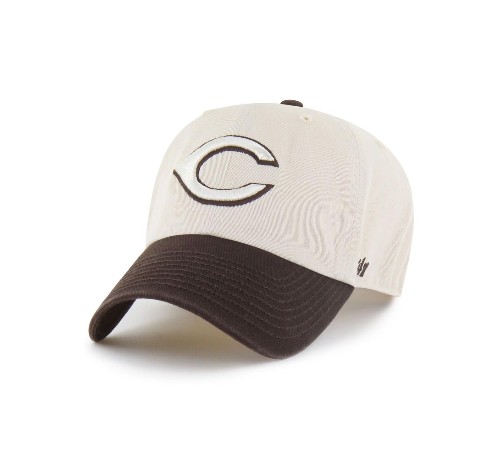'47 Brand Men's Natural/Brown Cincinnati Reds Two-Tone Fashion Clean Up Adjustable Hat