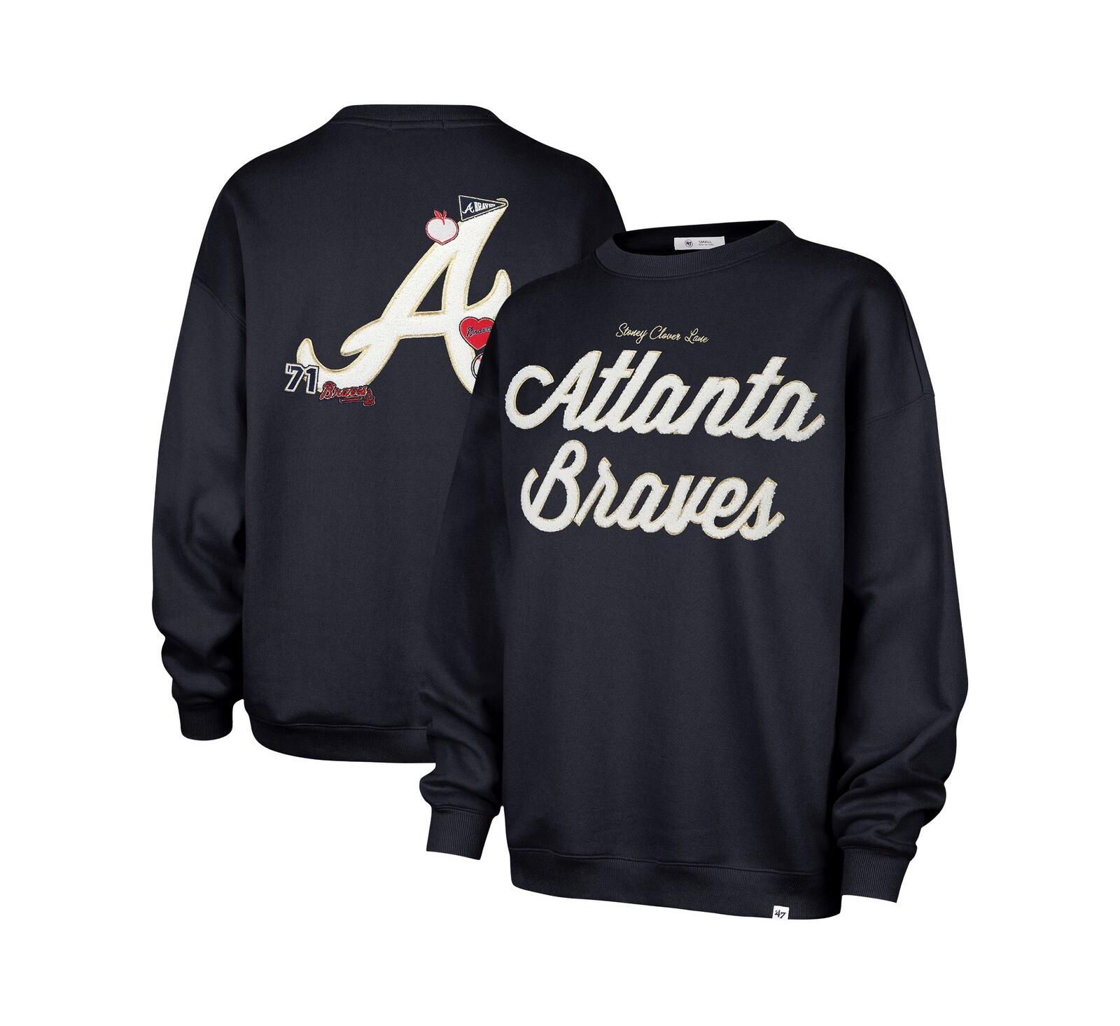 Женская оверсайз свитшот '47 Brand x Stoney Clover Lane Atlanta Braves Navy