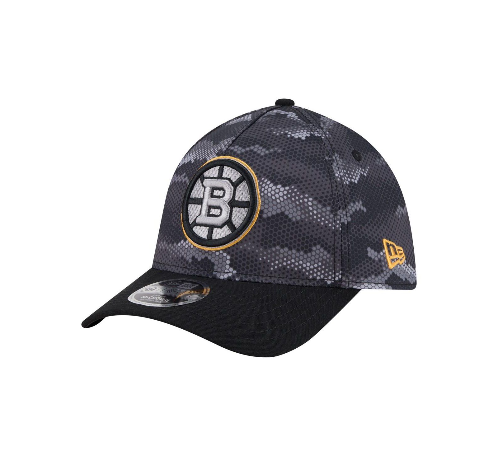 New Era Men's Black Boston Bruins Zero Dark 39THIRTY Flex Hat