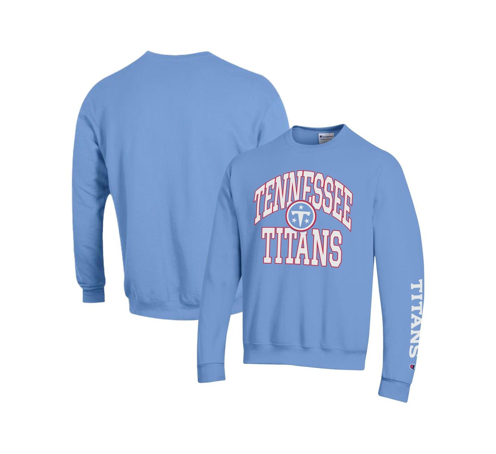 Мужской свитшот Champion Light Blue Tennessee Titans Powerblend Fleece