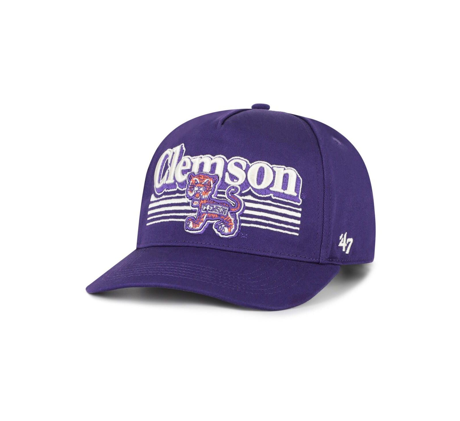 Мужская кепка '47 Brand Purple Clemson Tigers Script Fade Hitch Adjustable