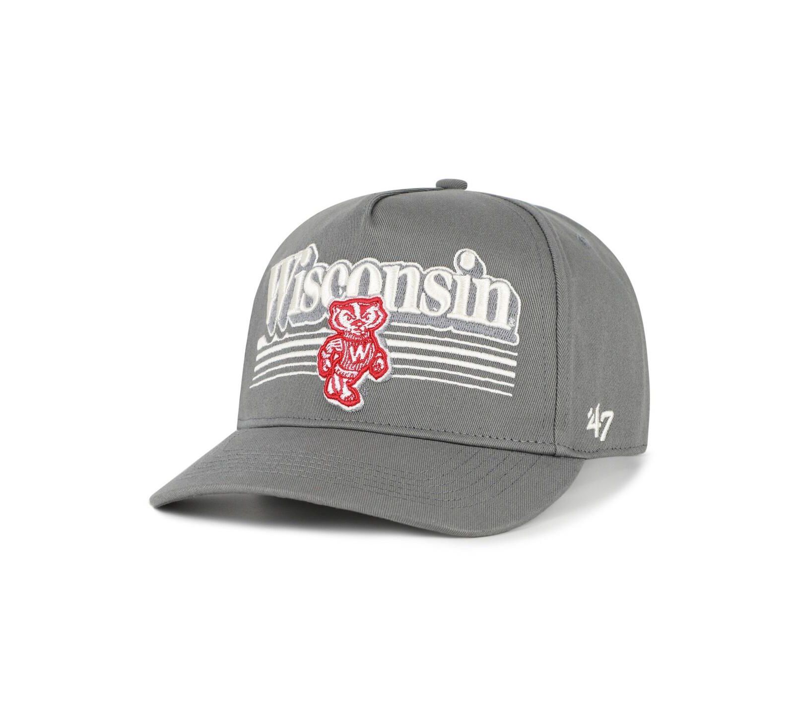 '47 Brand Men's Gray Wisconsin Badgers Script Fade Hitch Adjustable Hat