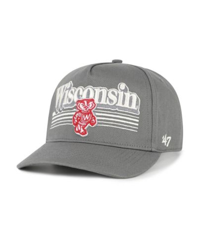 Мужская '47 Brand Gray Wisconsin Badgers Script Fade Hitch Adjustable Hat