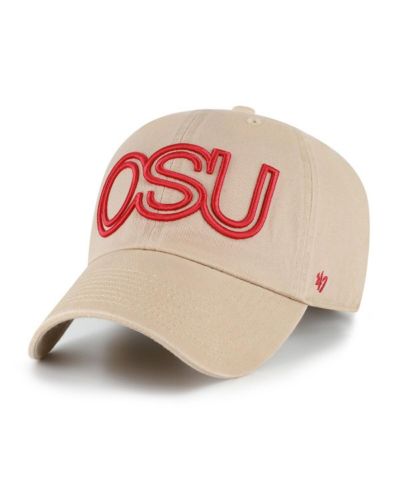 Мужская регулируемая кепка '47 Brand Khaki Ohio State Buckeyes Vault Clean Up