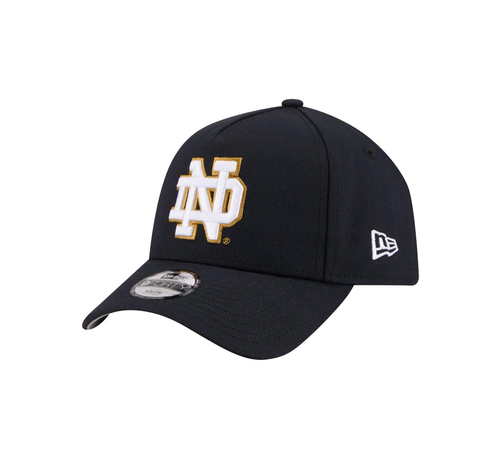 New Era Big Boys and Girls Navy Notre Dame Fighting Irish 9FORTY A-Frame Adjustable Hat