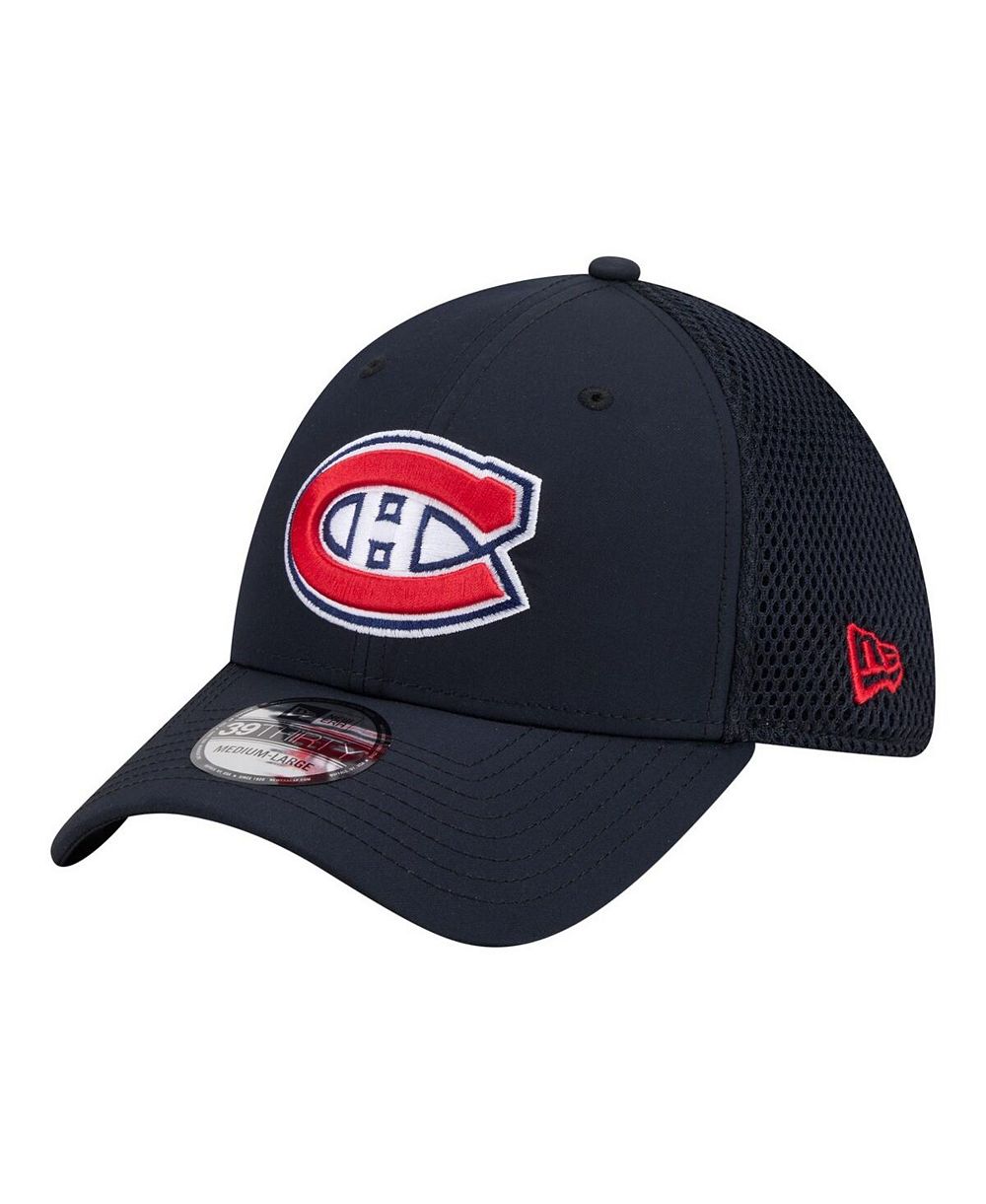 Мужская бейсболка New Era Navy Montreal Canadiens Logo 39THIRTY Flex