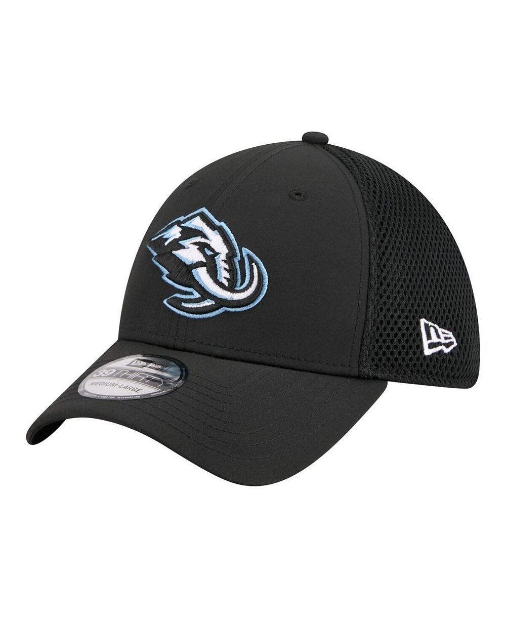 Мужская кепка New Era 39THIRTY Flex с логотипом Utah Mammoth черного цвета