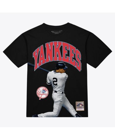 Мужская футболка Mitchell & Ness Derek Jeter Black New York Yankees Photo Arch Player Graphic