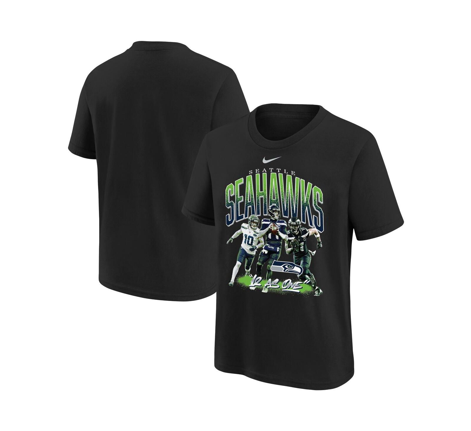 Детская футболка Nike Black Seattle Seahawks 12 As One