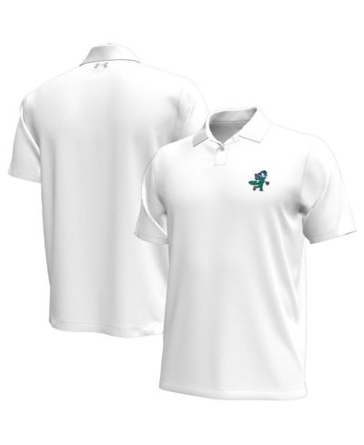 Under Armour Men's White Notre Dame Fighting Irish Golf Leprechaun Lightweight Motion Polo Shirt