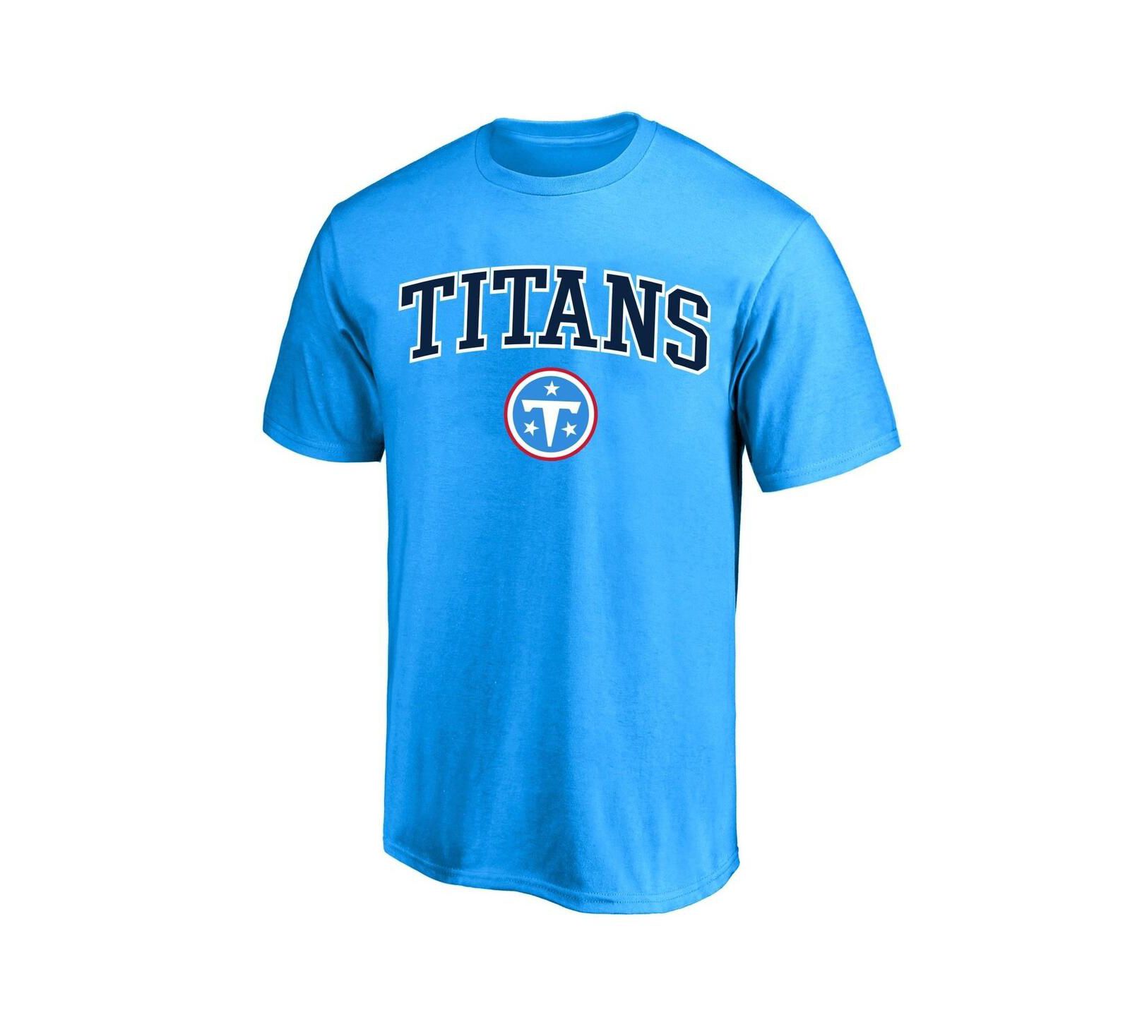 Fanatics Мужская светло-голубая футболка Tennessee Titans Big & Tall Arch Over Logo