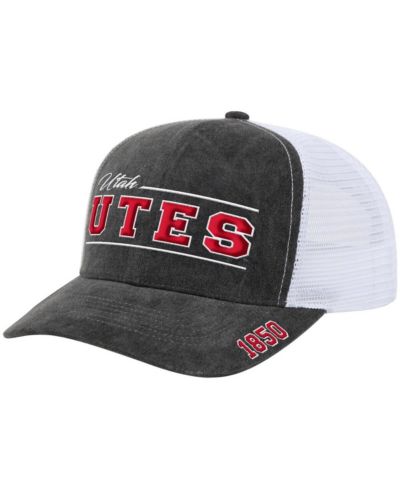 Мужская и женская кепка Colosseum Gray Utah Utes Billy 2400 Adjustable Trucker Hat