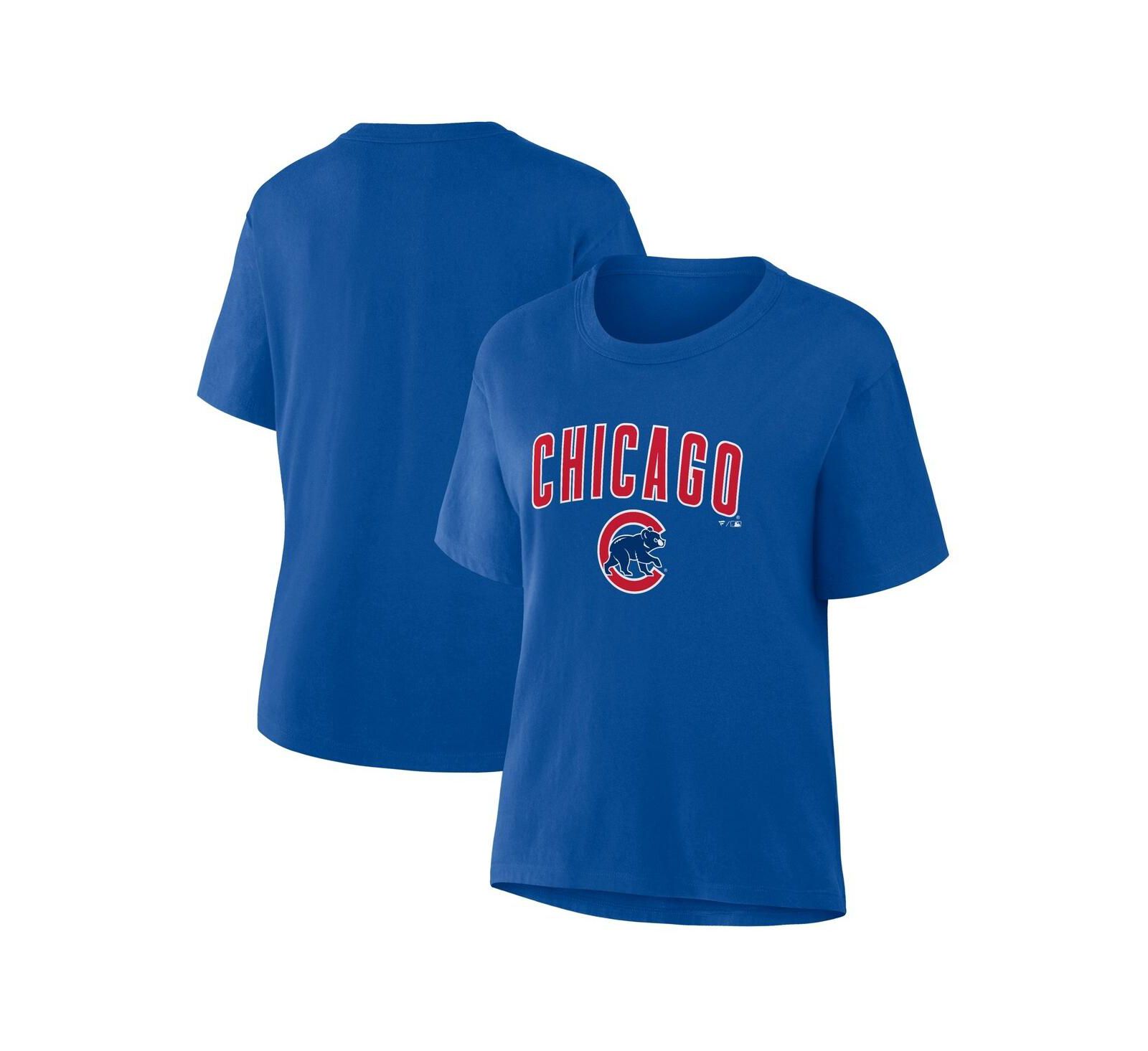 Женская футболка Fanatics с логотипом Chicago Cubs в королевских цветах