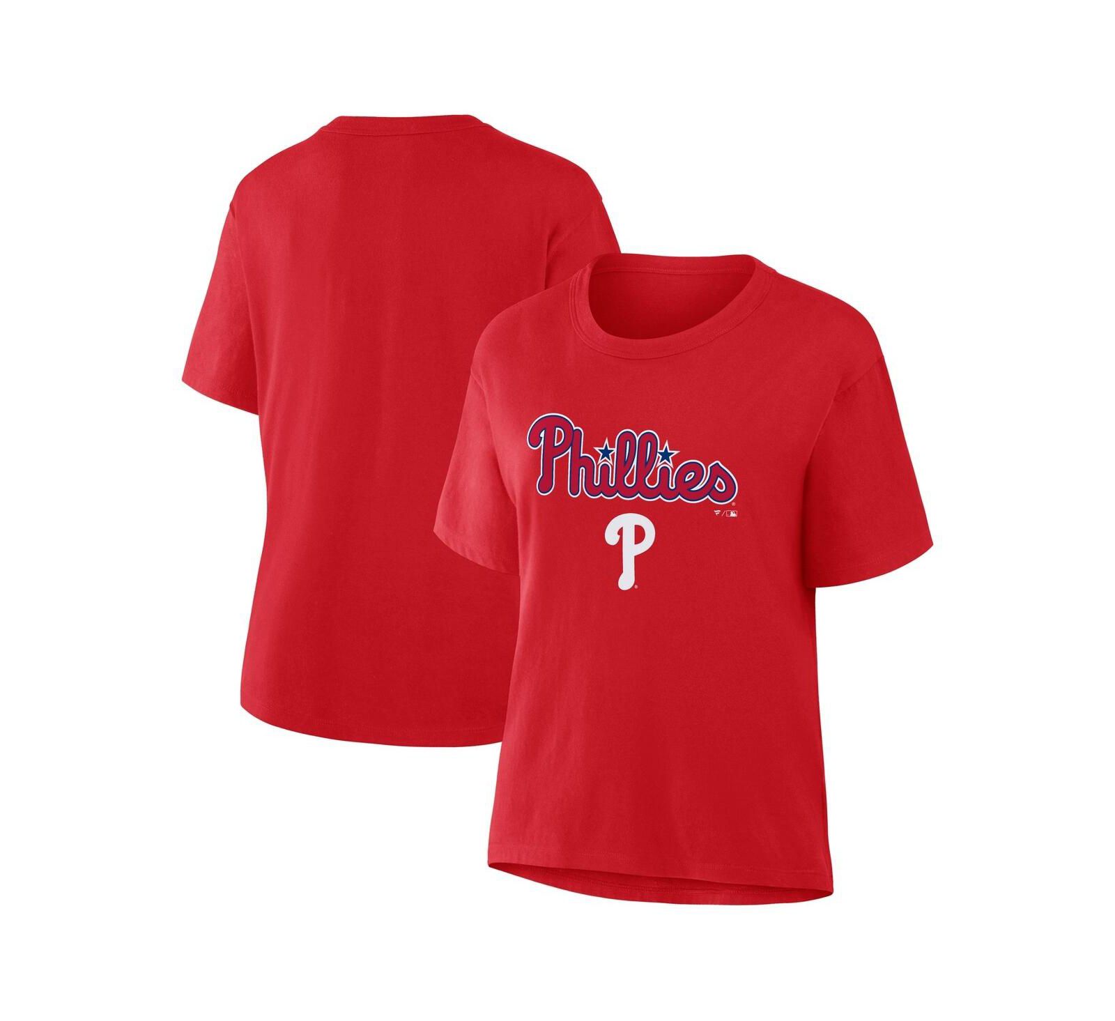 Fanatics Women's Red Philadelphia Phillies Lockup Legacy T-Shirt