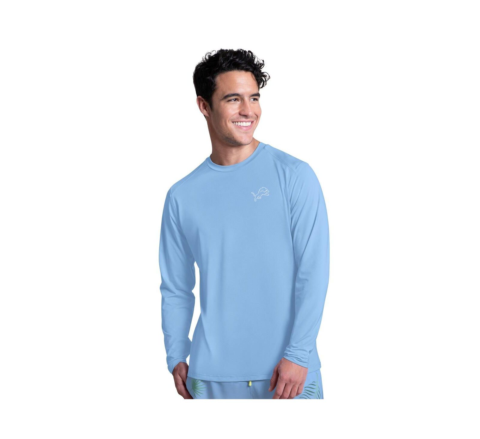 Margaritaville Men's Light Blue Detroit Lions Life's A Beach Long Sleeve Rashguard