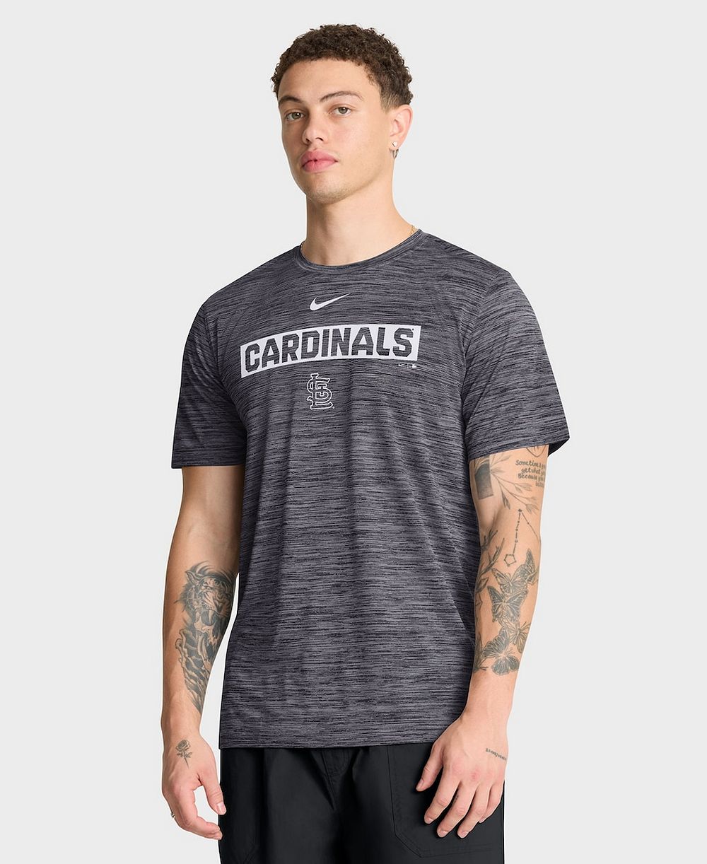 Мужская футболка Nike St. Louis Cardinals Velocity Dri-FIT черного цвета