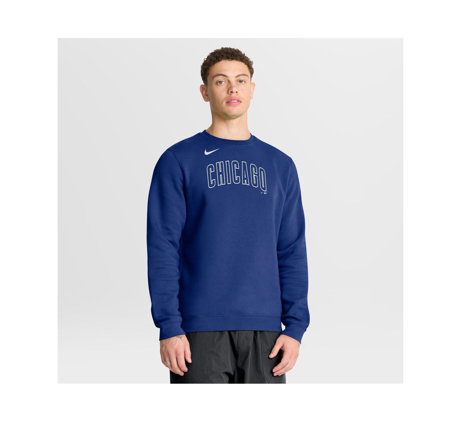 Nike Мужской свитшот Chicago Cubs Primetime Wordmark, королевский синий