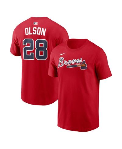 Nike Men's Matt Olson Red Atlanta Braves Home Name & Number T-Shirt