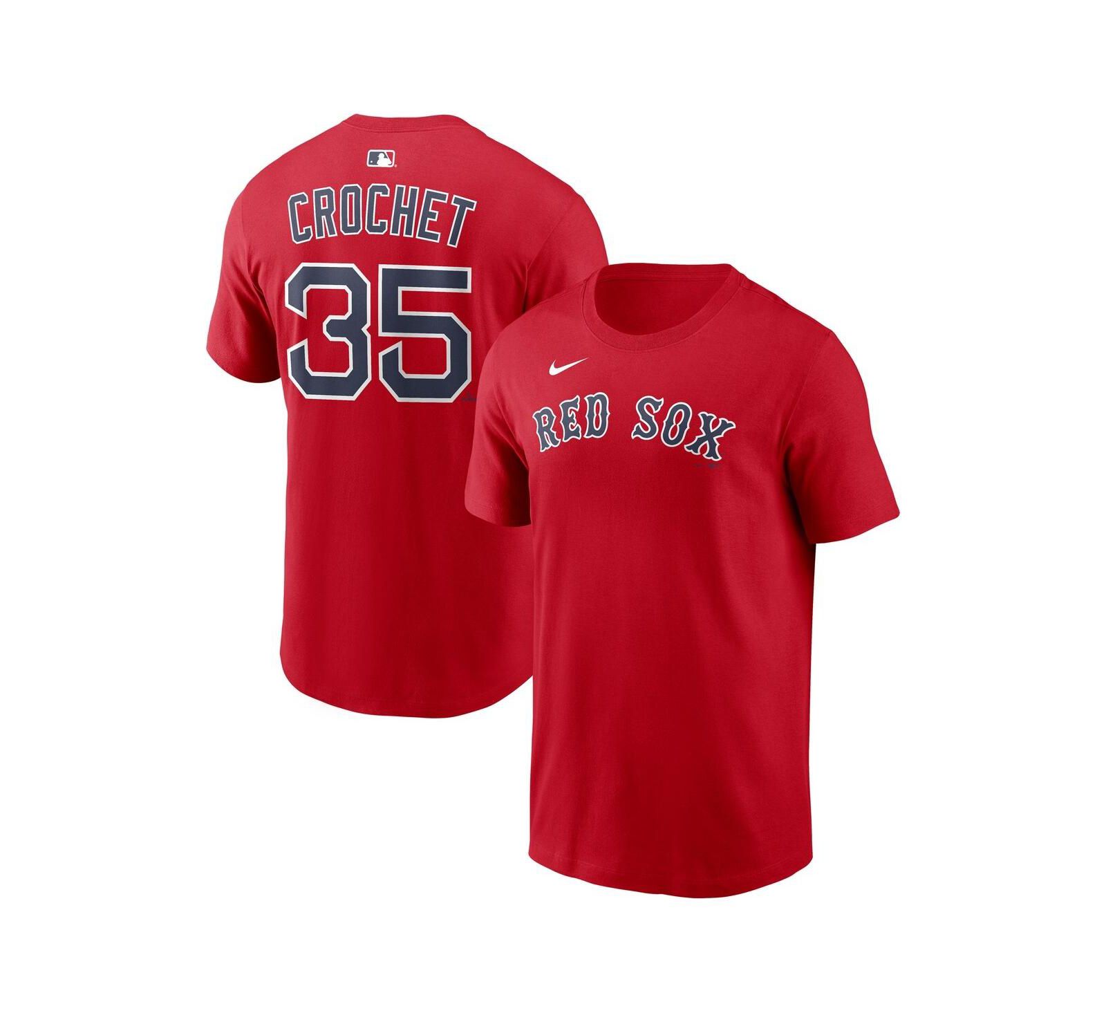 Nike Men's Garrett Crochet Red Boston Red Sox Name & Number T-Shirt