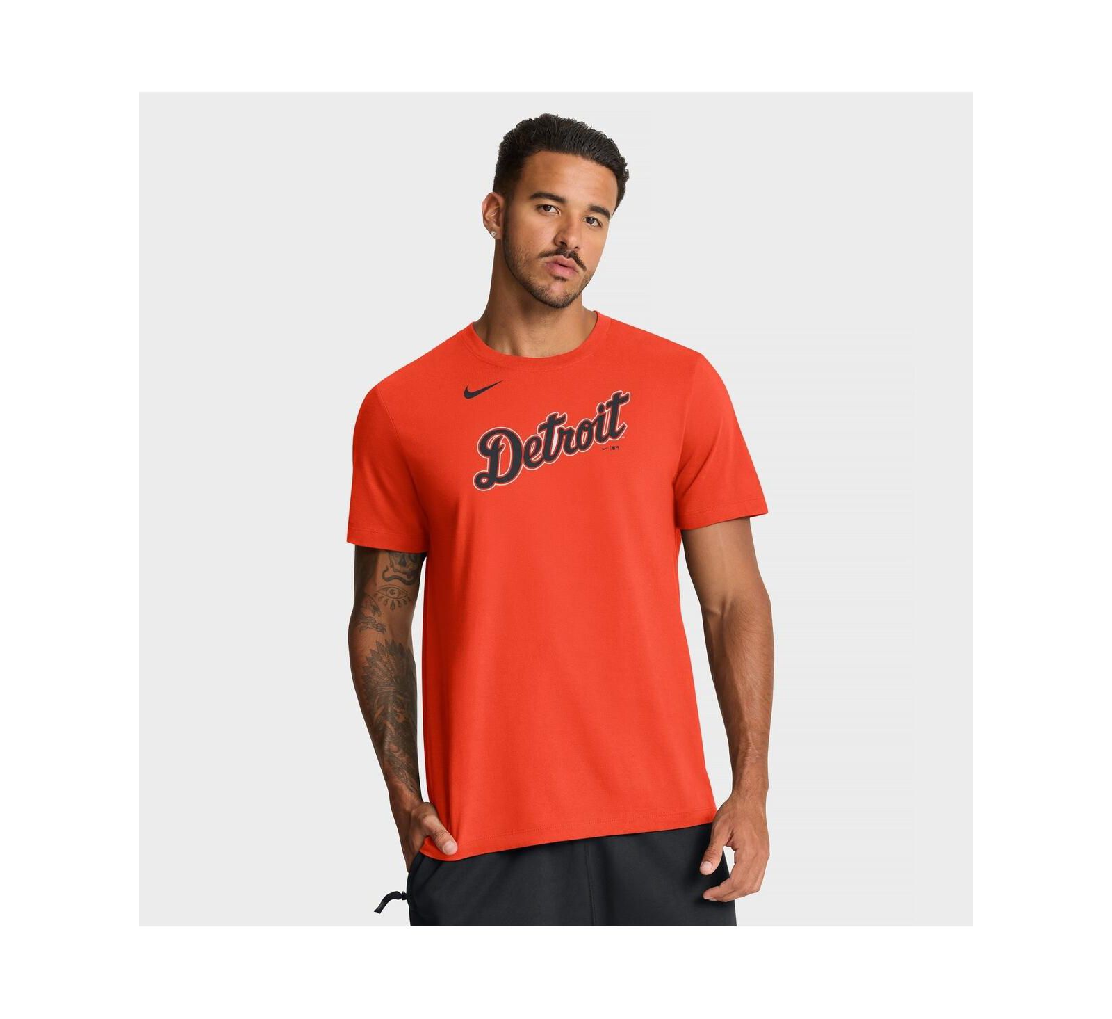 Nike Men's Orange Detroit Tigers Alternate Wordmark T-Shirt