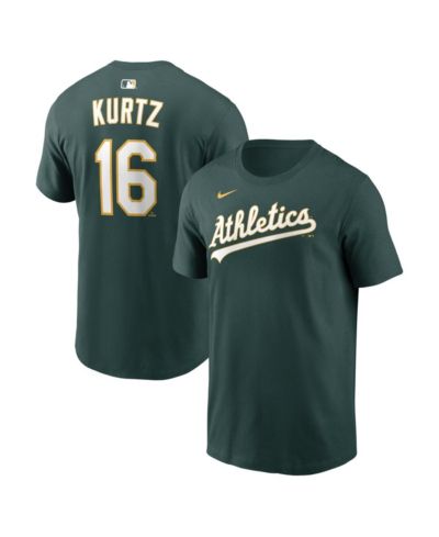 Мужская футболка Nike Nick Kurtz Green Athletics Home Name & Number