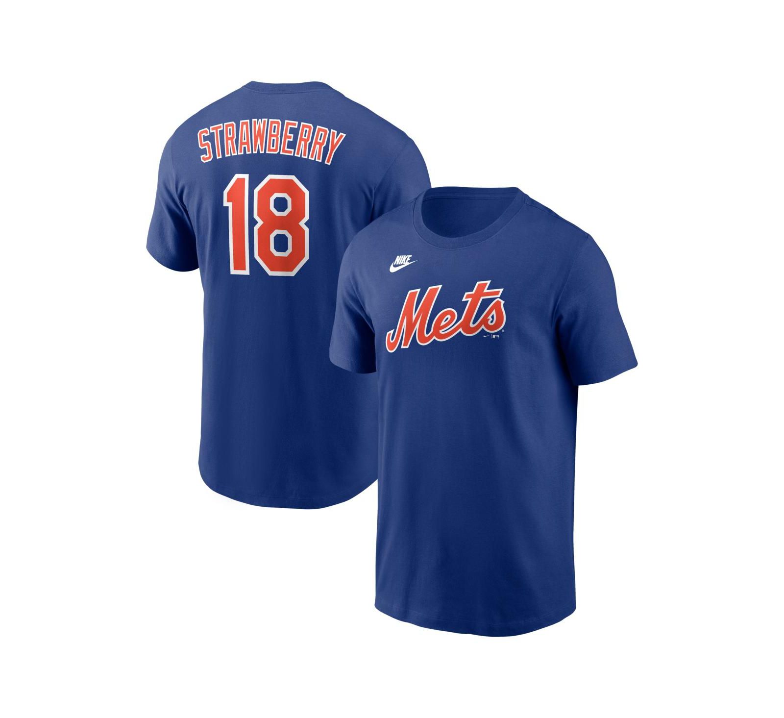 Nike Men's Darryl Strawberry Royal New York Mets Cooperstown Collection Name & Number T-Shirt