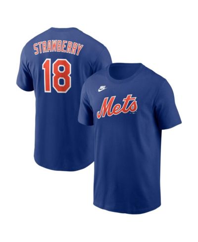Nike Men's Darryl Strawberry Royal New York Mets Cooperstown Collection Name & Number T-Shirt