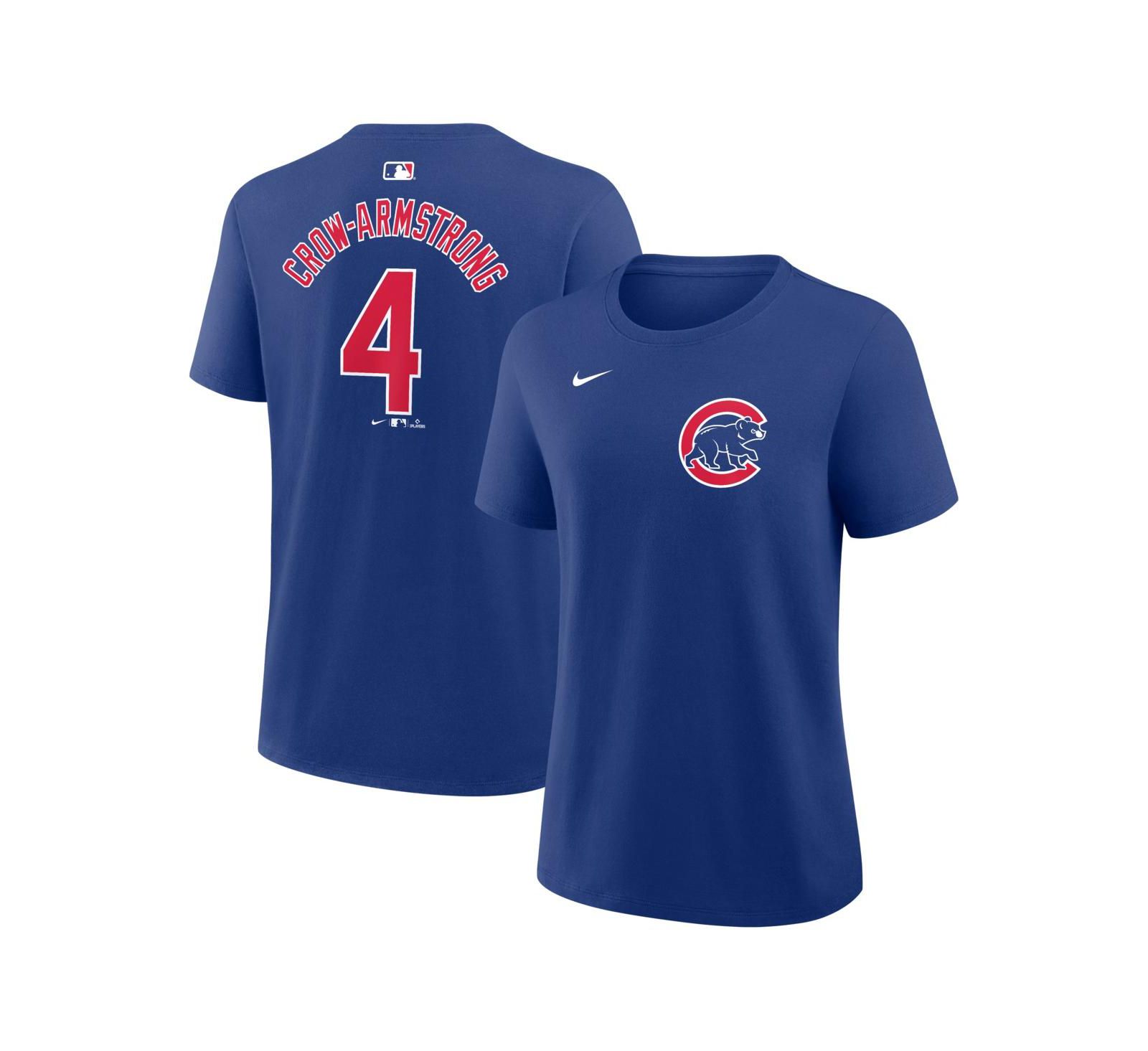 Nike Women's Pete Crow-Armstrong Royal Chicago Cubs Name and Number T-Shirt