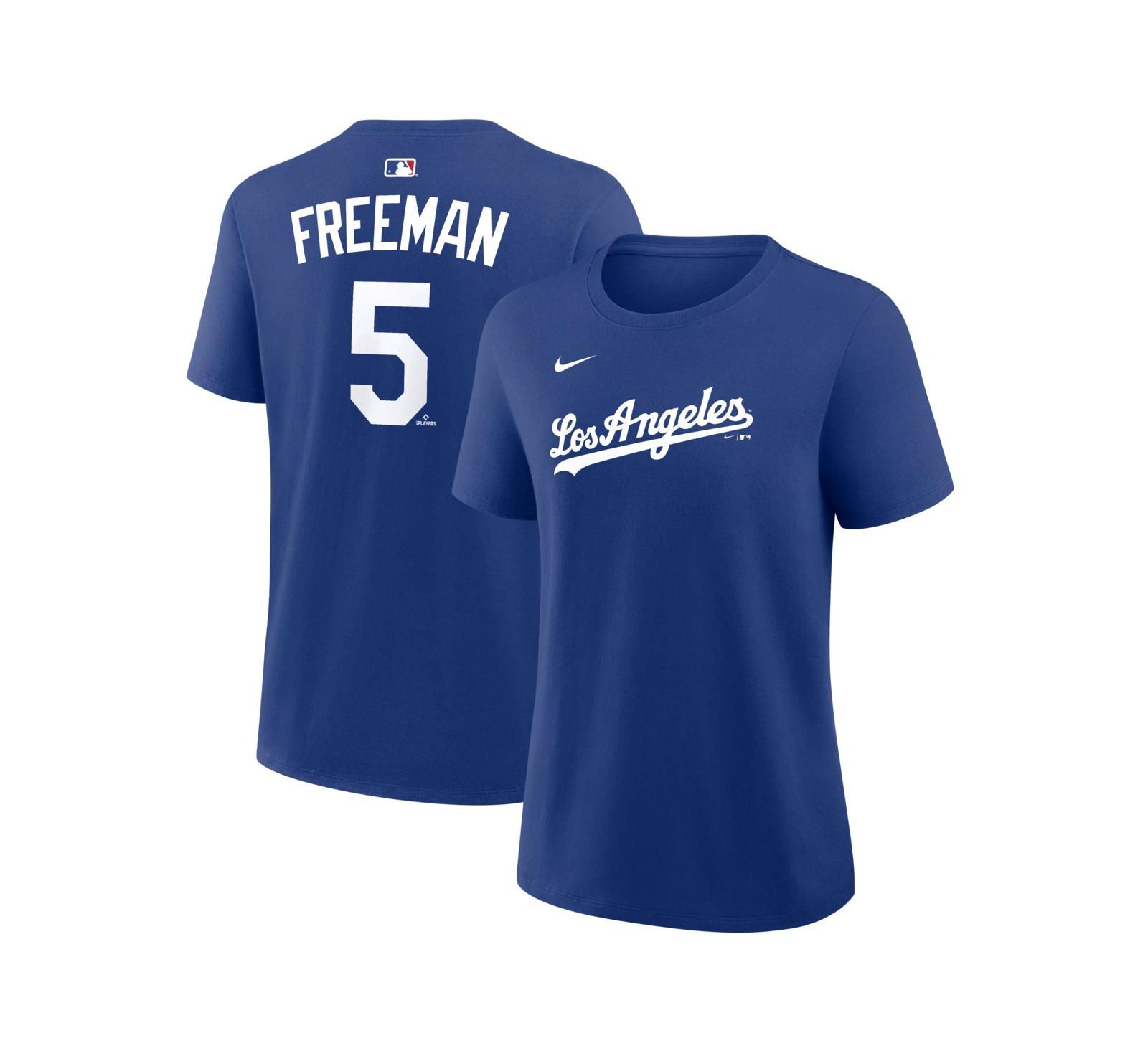 Nike Women's Freddie Freeman Royal Los Angeles Dodgers Name and Number T-Shirt