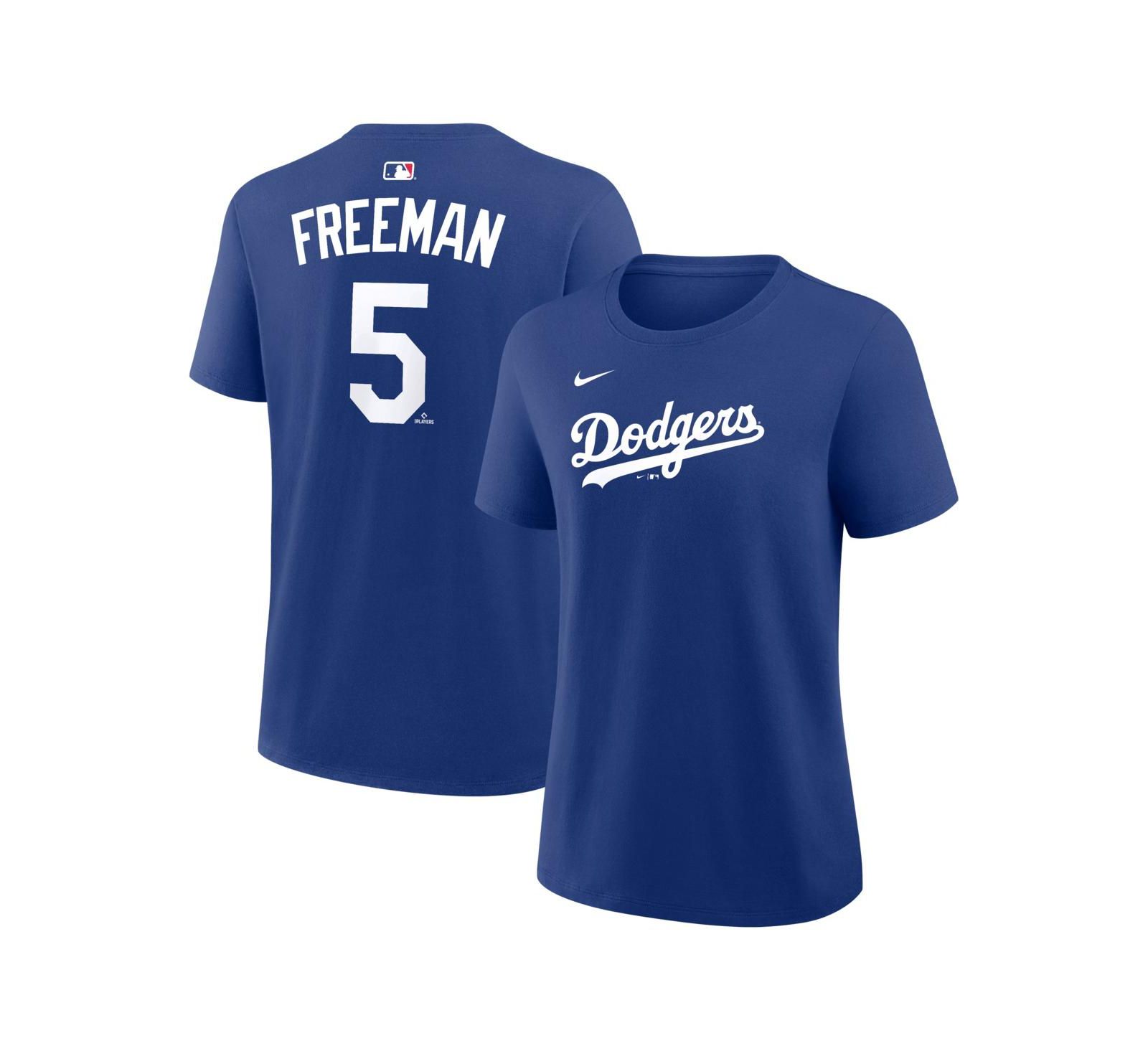 Nike Women's Freddie Freeman Royal Los Angeles Dodgers Name and Number T-Shirt