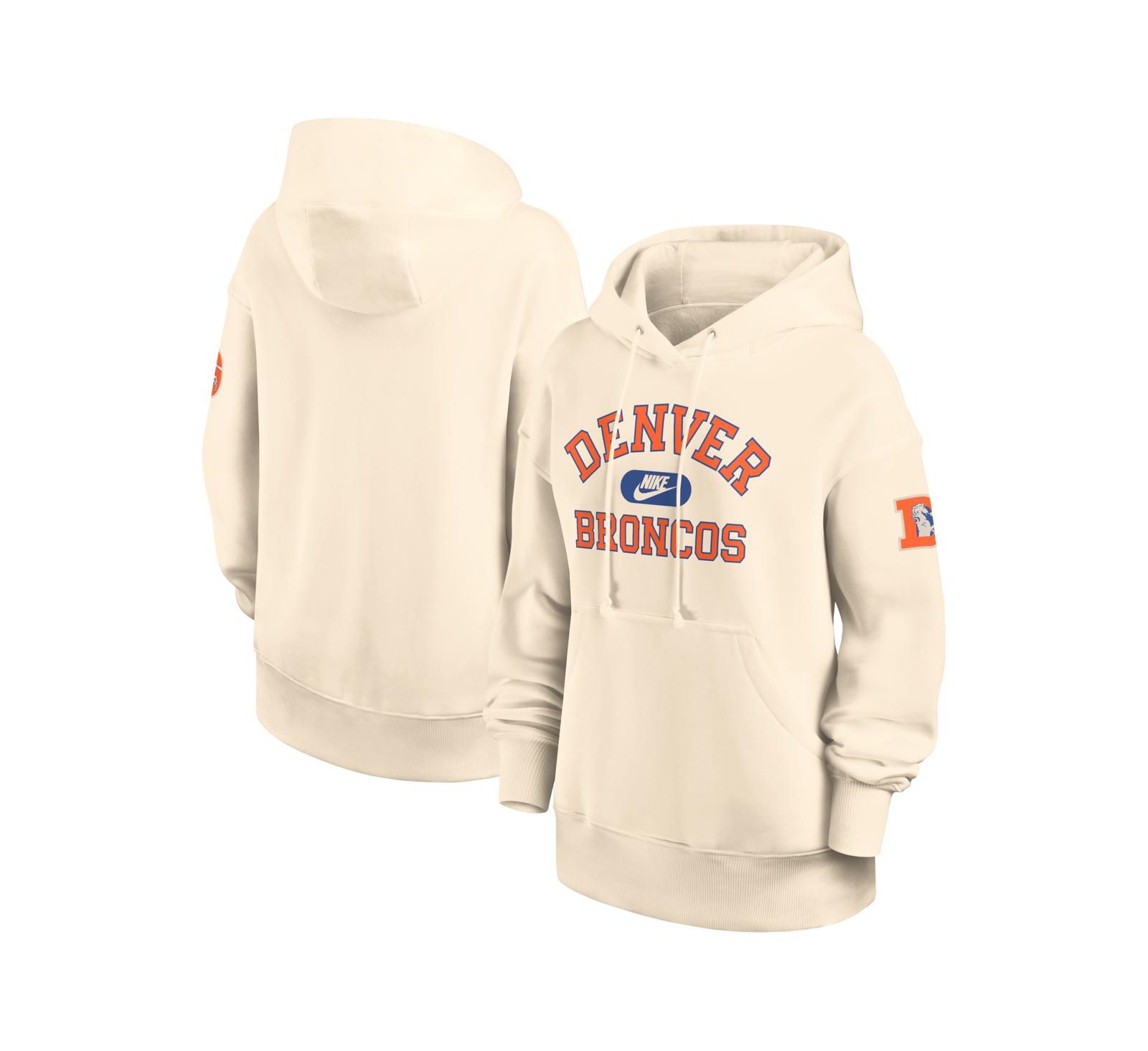 Nike Women's Natural Denver Broncos Oversized Legacy Phoenix Hoodie