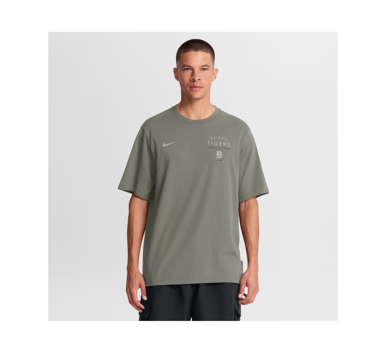 Nike Men's Olive Detroit Tigers Dri-FIT Primary T-Shirt