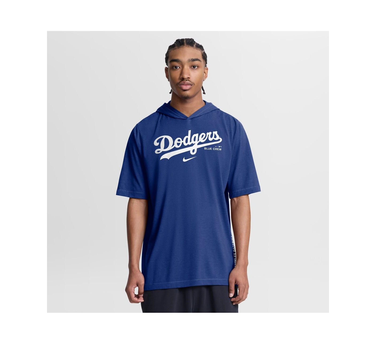 Nike Мужская футболка с капюшоном Tri-Blend Royal Los Angeles Dodgers