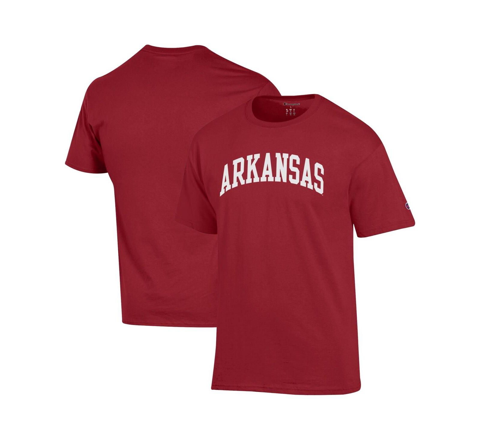 Champion Мужская базовая футболка Arkansas Razorbacks Basic Arch, цвет cardinal